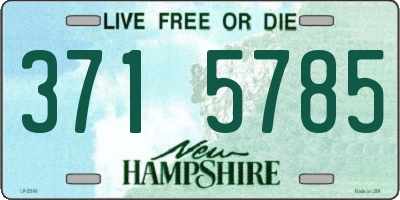 NH license plate 3715785