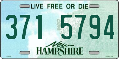 NH license plate 3715794