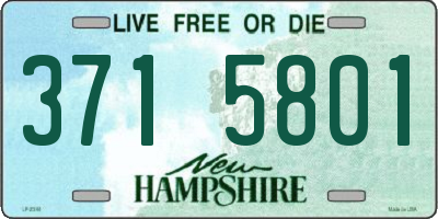 NH license plate 3715801