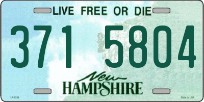 NH license plate 3715804