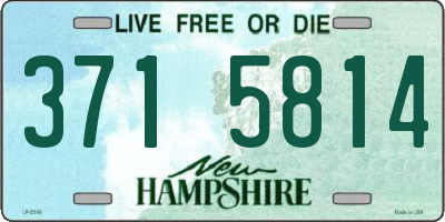 NH license plate 3715814