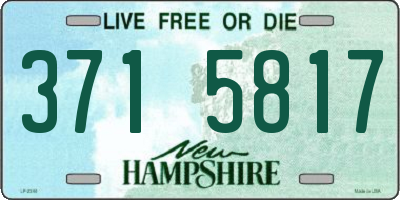 NH license plate 3715817