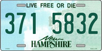 NH license plate 3715832
