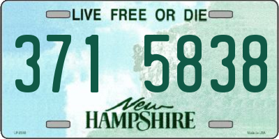 NH license plate 3715838