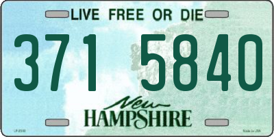 NH license plate 3715840