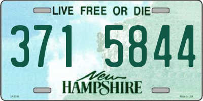 NH license plate 3715844