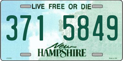 NH license plate 3715849