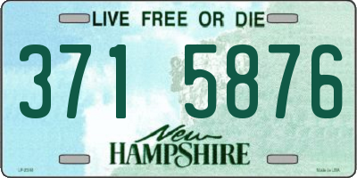 NH license plate 3715876