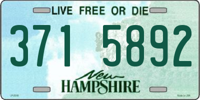 NH license plate 3715892