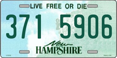 NH license plate 3715906