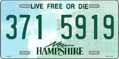 NH license plate 3715919