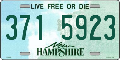 NH license plate 3715923