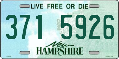 NH license plate 3715926