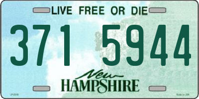 NH license plate 3715944