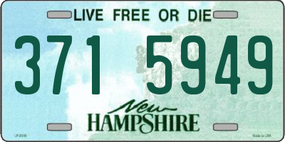 NH license plate 3715949