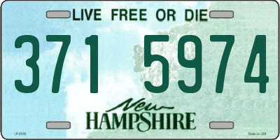 NH license plate 3715974