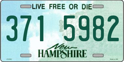 NH license plate 3715982