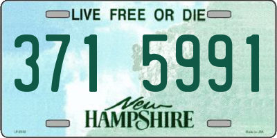 NH license plate 3715991