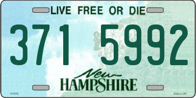 NH license plate 3715992