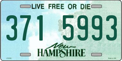 NH license plate 3715993