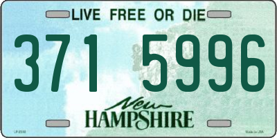 NH license plate 3715996