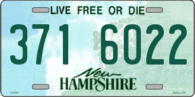NH license plate 3716022