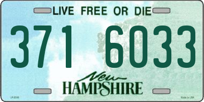 NH license plate 3716033