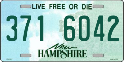 NH license plate 3716042