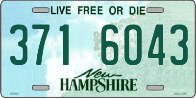 NH license plate 3716043