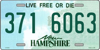 NH license plate 3716063