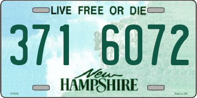 NH license plate 3716072