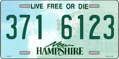 NH license plate 3716123