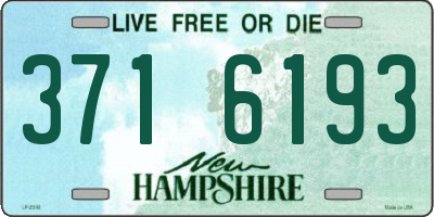 NH license plate 3716193