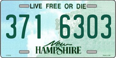 NH license plate 3716303