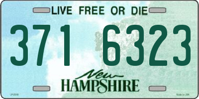 NH license plate 3716323