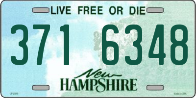 NH license plate 3716348