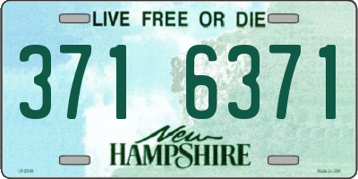 NH license plate 3716371
