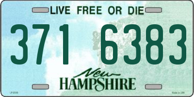 NH license plate 3716383