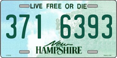 NH license plate 3716393