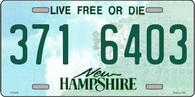 NH license plate 3716403