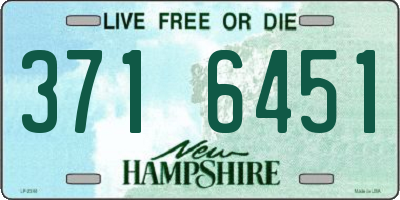 NH license plate 3716451