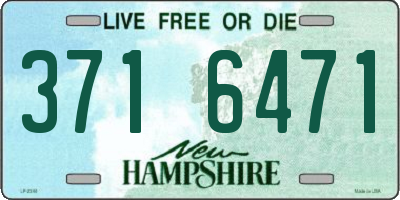 NH license plate 3716471