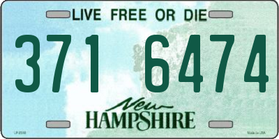 NH license plate 3716474