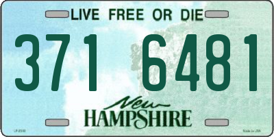 NH license plate 3716481
