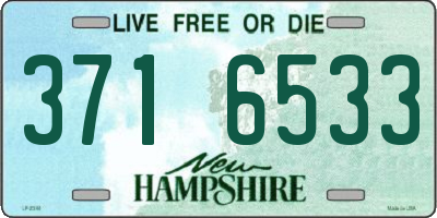 NH license plate 3716533