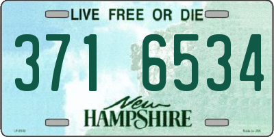 NH license plate 3716534