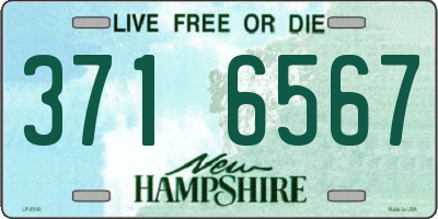 NH license plate 3716567