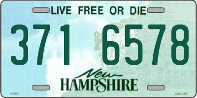 NH license plate 3716578