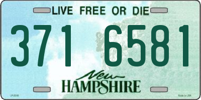 NH license plate 3716581