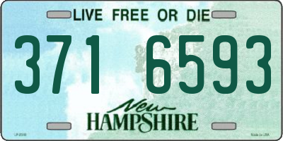 NH license plate 3716593